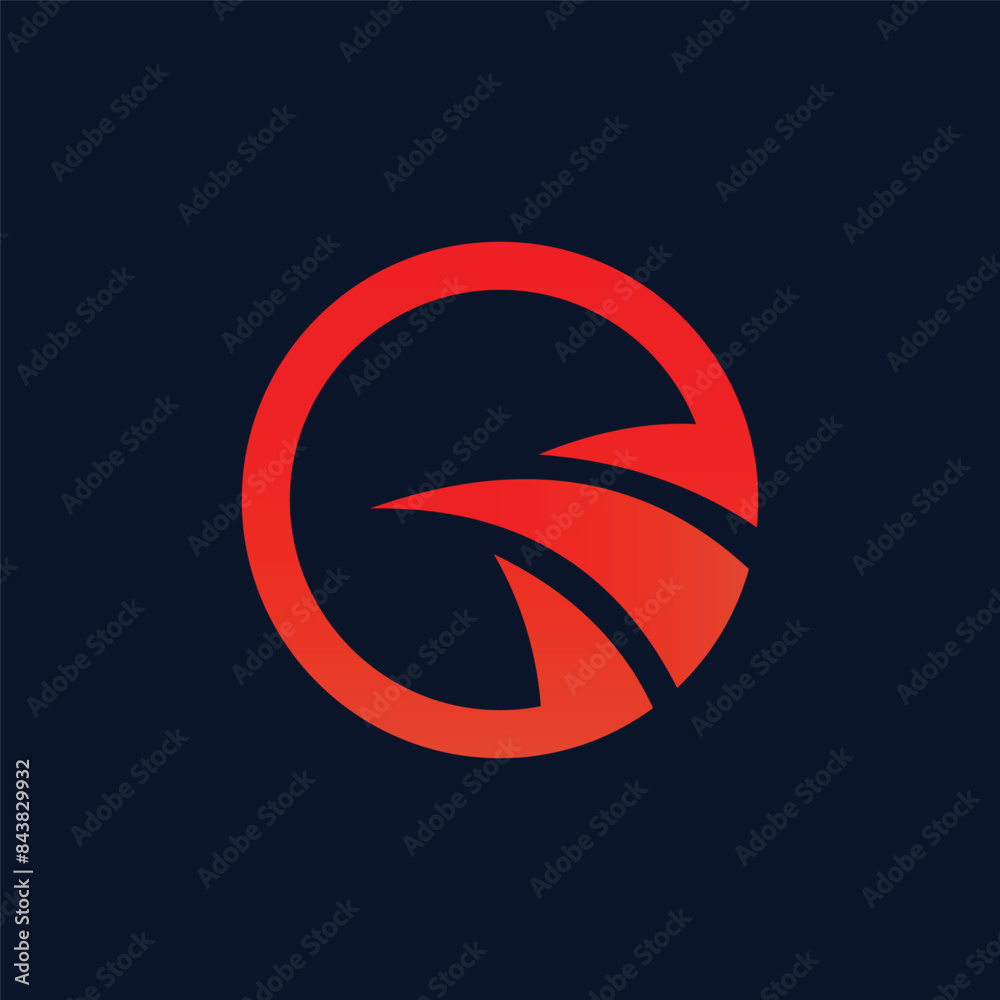 landscape in the circle logo vector with orange color landscape in the circle logo vector with orange color