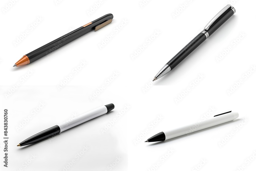 A smart pen with digital note-taking capabilities on an isolated white background A smart pen with digital note-taking capabilities on an isolated white background
