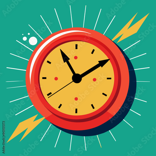 ticking clock symbolizing the incessant march of time time speed vector