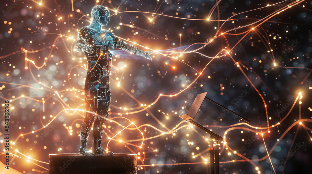 Obraz premium AI Orchestrating the Electric Symphony