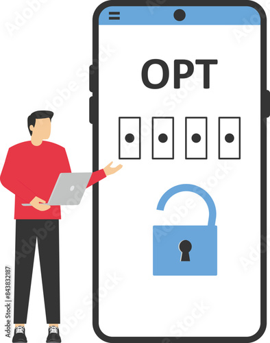 OTP authentication and Secure Verification, Never share OTP and Bank Details concept

