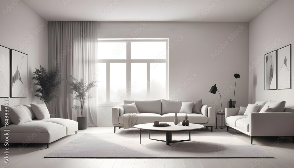 white and gold theme modern interior