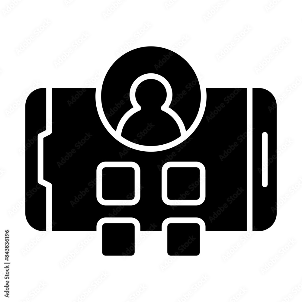 Premium download icon of mobile profile 