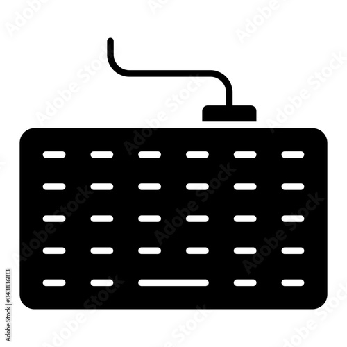 Trendy design icon of wired keyboard 