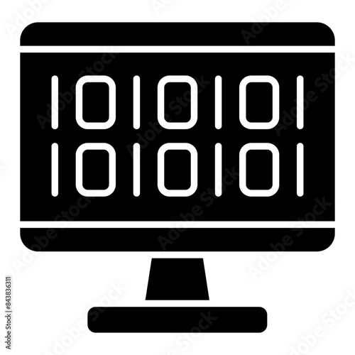 An icon design of binary Data 