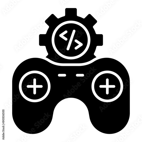 Modern design icon of game development 