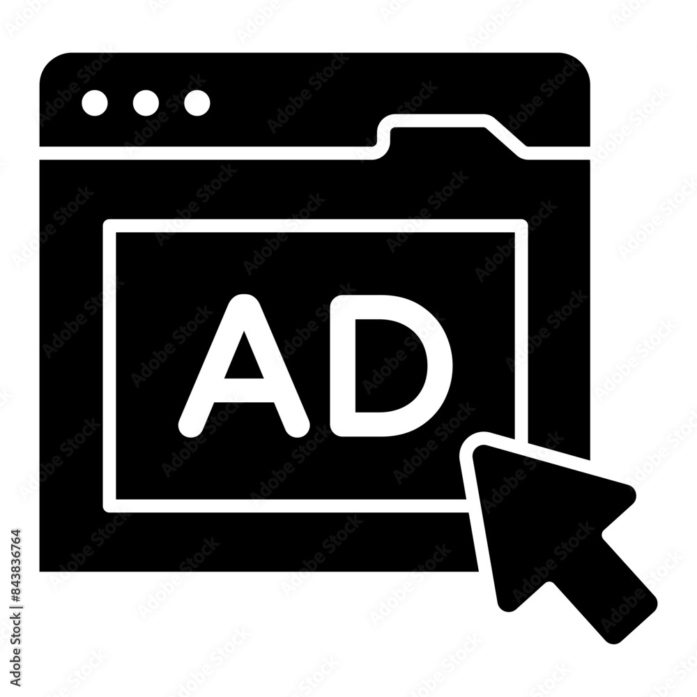A trendy design icon of online advertisement A trendy design icon of online advertisement