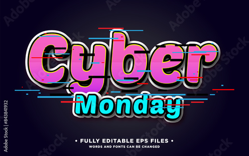 Flat design cyber monday concept