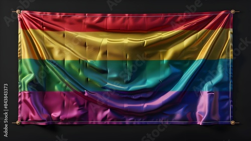 Vibrant Rainbow Flag Rising A Symbol of Pride and Inclusion