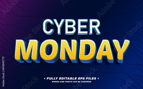 Flat design cyber monday concept