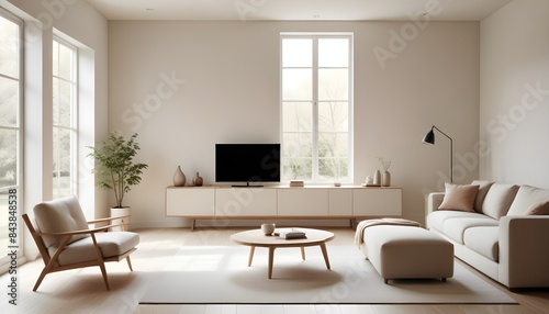 white and gold theme modern interior