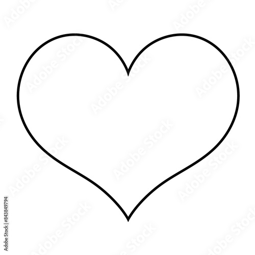 Black outline heart icon logo