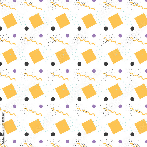 Memphis pattern background.