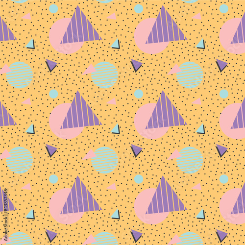 Memphis pattern background.
