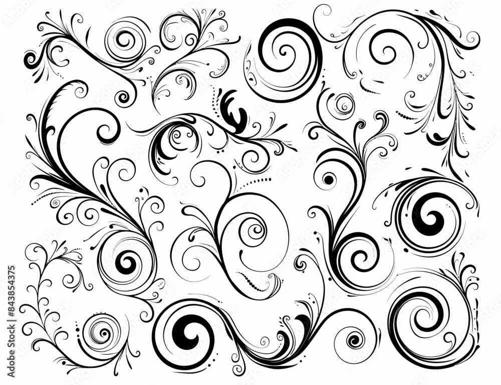 a black and white drawing of swirls on a white background a black and white drawing of swirls on a white background