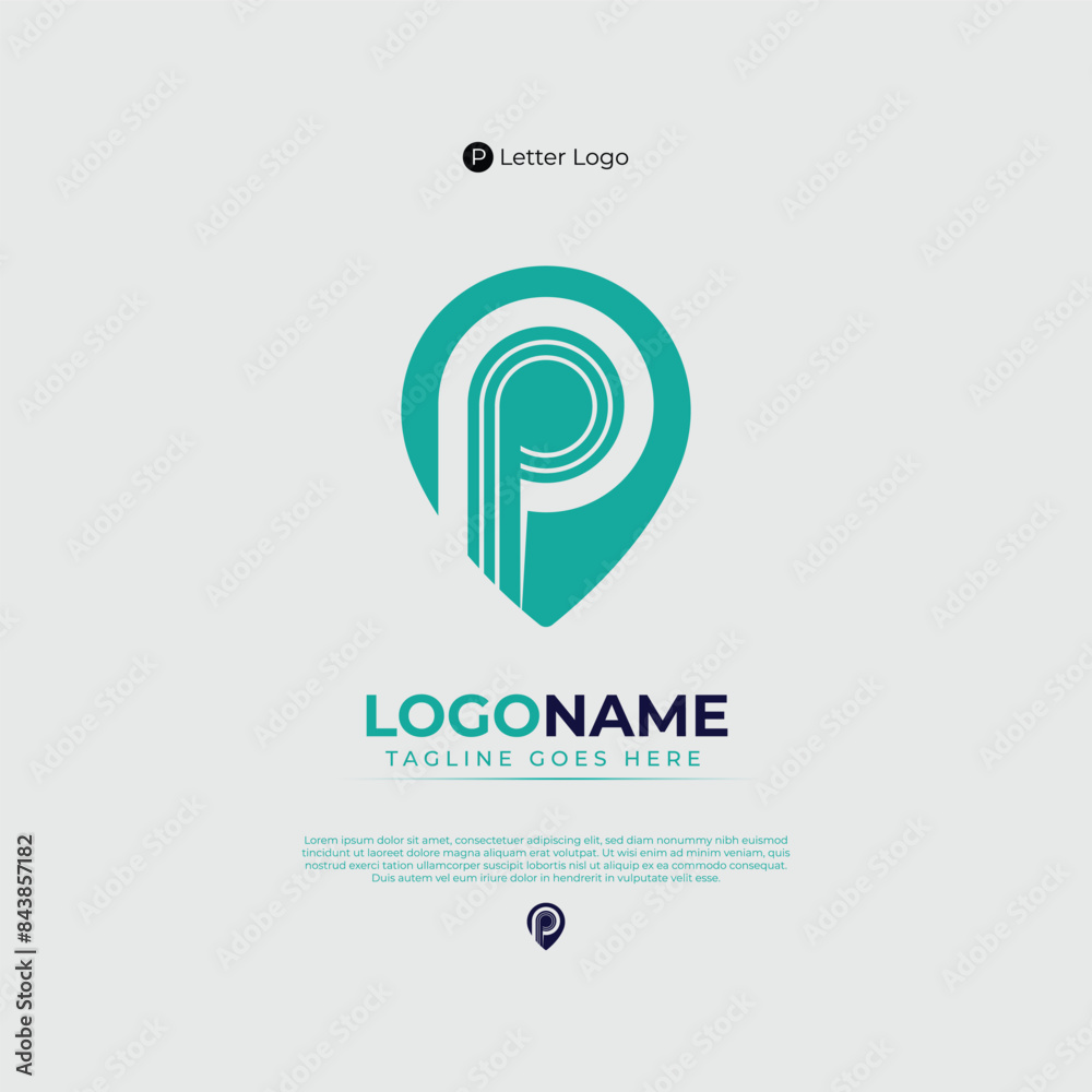 Fototapeta premium P Letter Logo Design