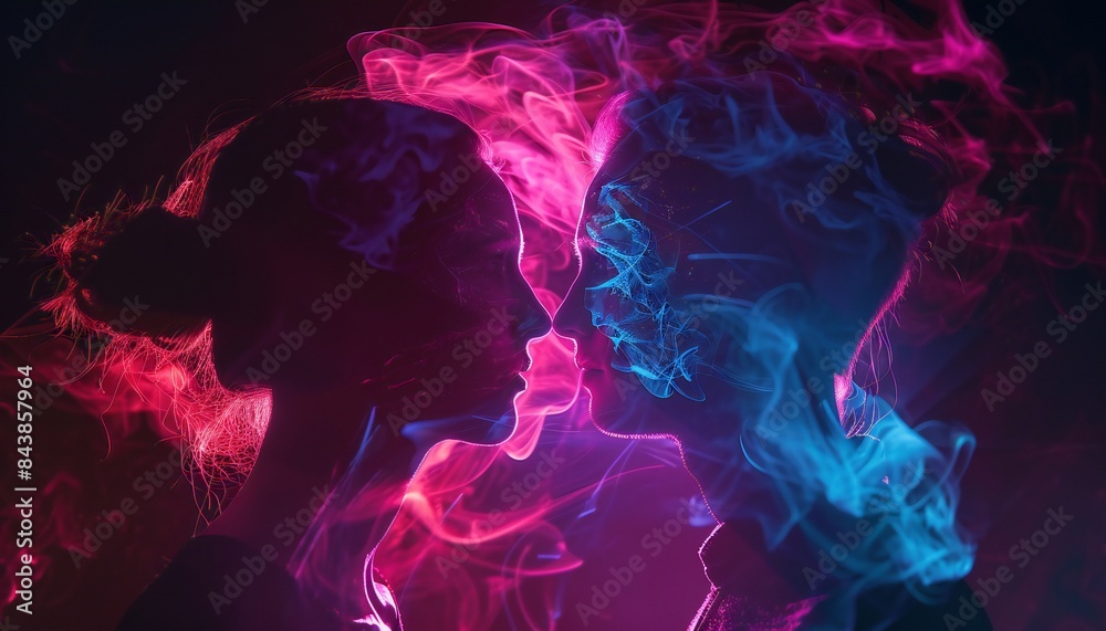 A holographic representation of cybernetic romance
