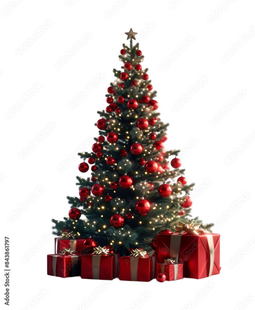 Christmas tree and gifts on transparent background
Christmas tree and gifts on transparent background