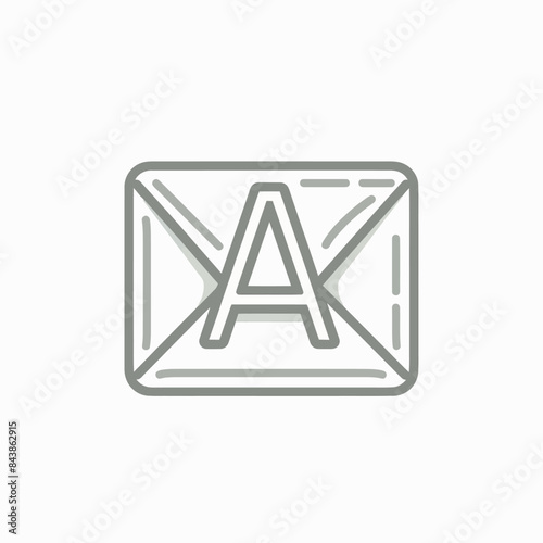 an email envelope with the letter a inside