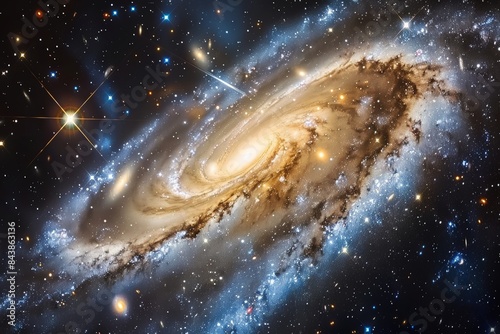 A Spiral Galaxy in the Vastness of Space photo