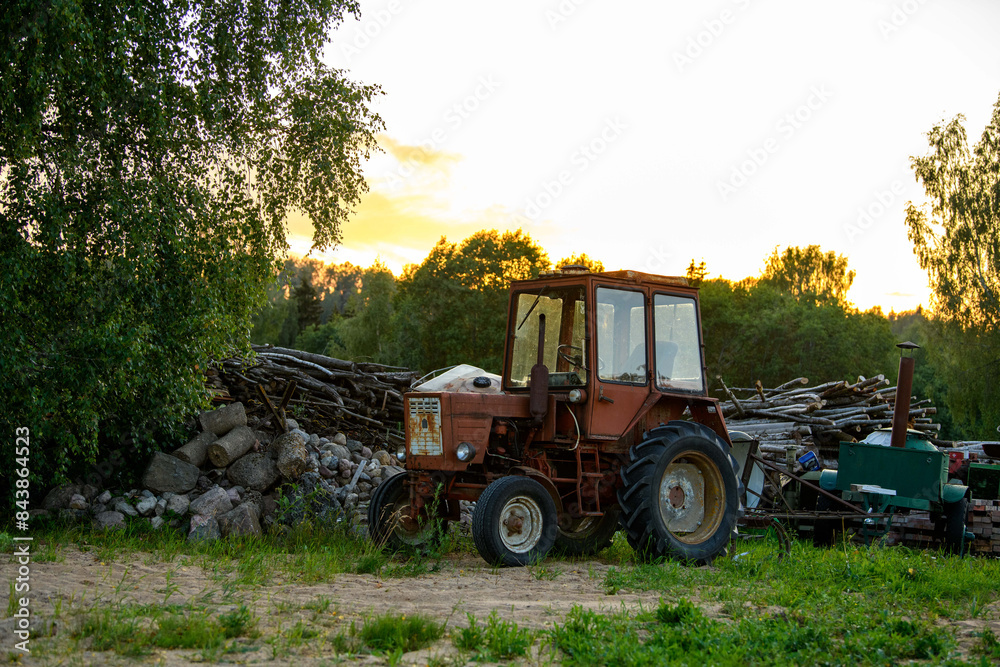 Obraz premium Old tractor. Estonia