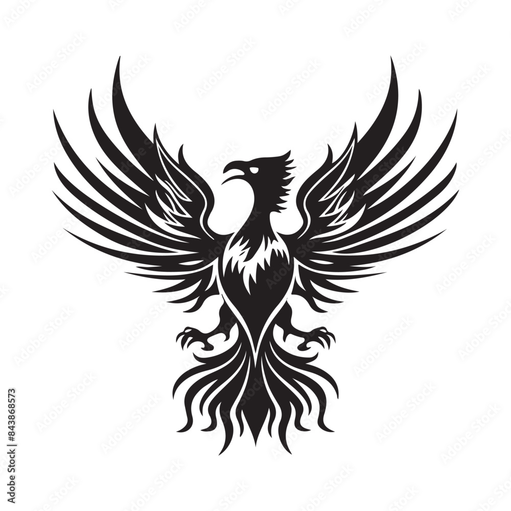 Phoenix logo design vector template. Phoenix logo vector Stock Vector Phoenix logo design vector template. Phoenix logo vector Stock Vector