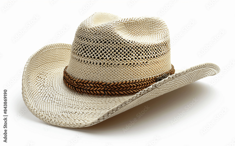 Lightweight Straw Cowboy Hat with Braided Band - Summer Western Wear and Stylish Sun Protection Lightweight Straw Cowboy Hat with Braided Band - Summer Western Wear and Stylish Sun Protection