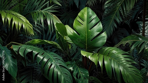 Tropical leaves wallpaper, Tropical Landscape Wallpaper realistic