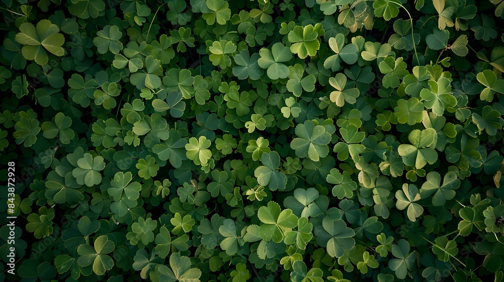 Clover field with rich green image Clover field with rich green image