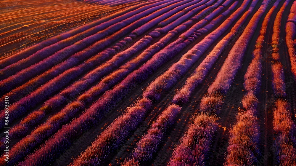 Saffron field with purple blooms image Saffron field with purple blooms image