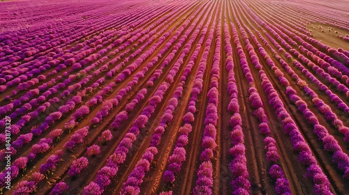 Saffron field with purple blooms img