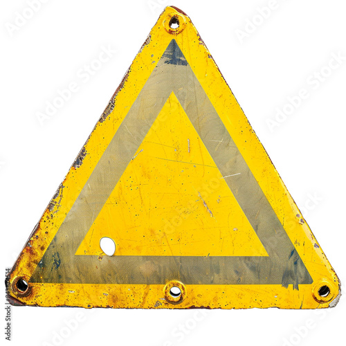 Yellow triangle warning sign PNG