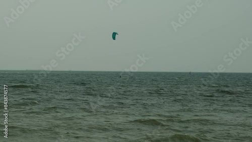 kitesurfer riding in the sea, Thailand