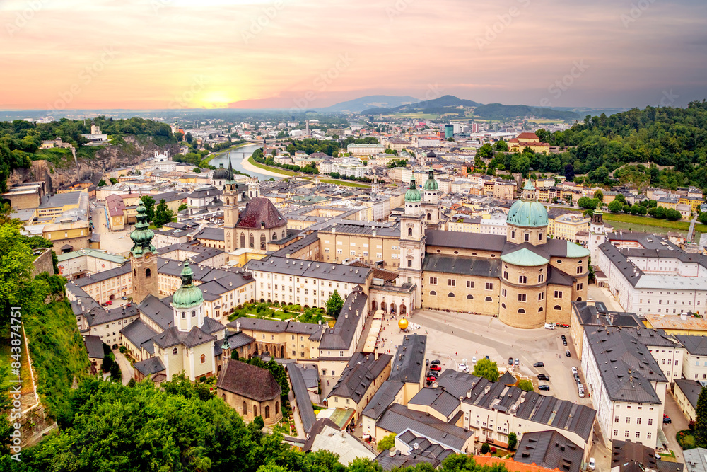 Blick über Salzburg, Österreich Blick über Salzburg, Österreich