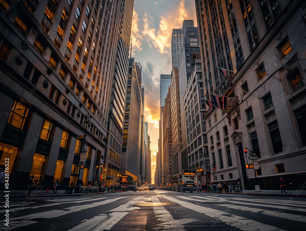 Obraz premium Wall Street in New York City, USA