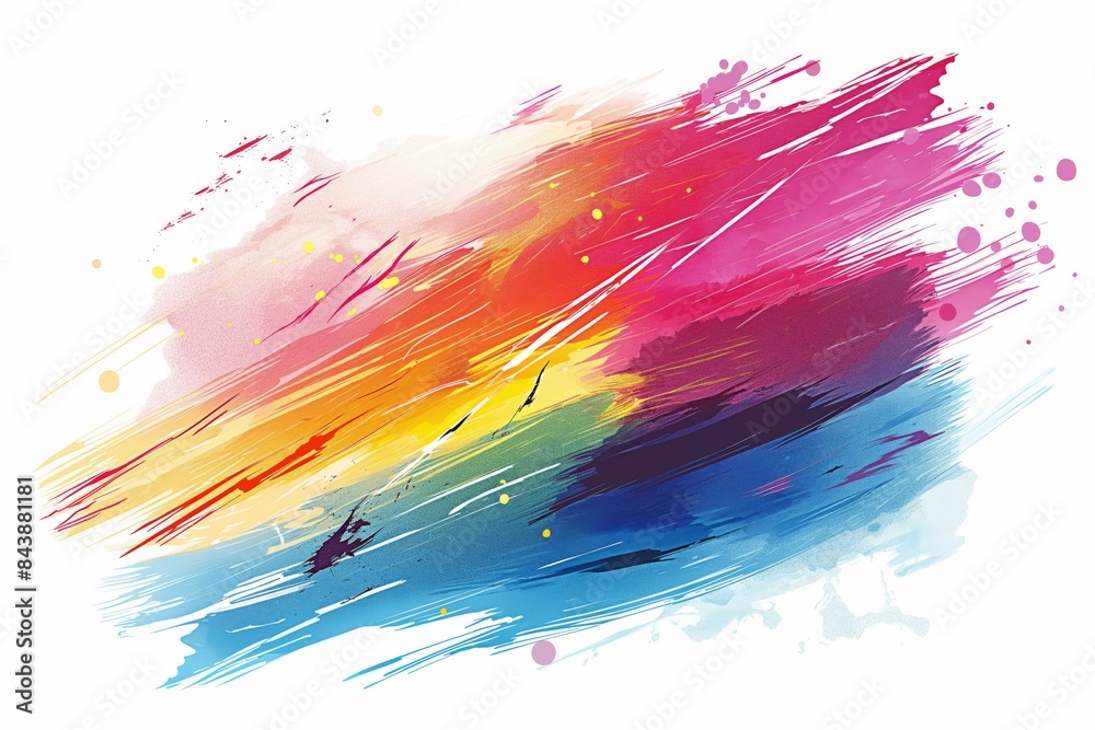 Colorful abstract background with dynamic paint splashes and brush strokes Colorful abstract background with dynamic paint splashes and brush strokes