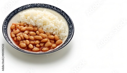 Cannellini bean - Phaseolus vulgaris - named for its resemblance to a human kidney used as an addition to hot and cold salads, side dishes, soups, and even pastas. Isolated on white background photo