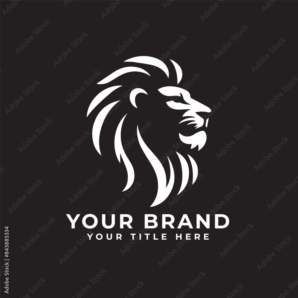 Line art lion logo design Line art lion logo design