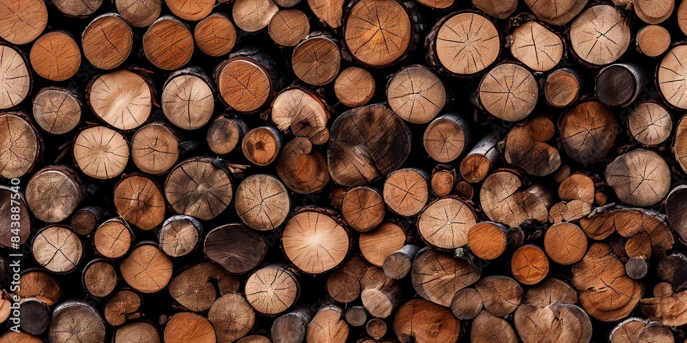 Firewood tree wood forest bark timber stack of log decoration background view carpentry