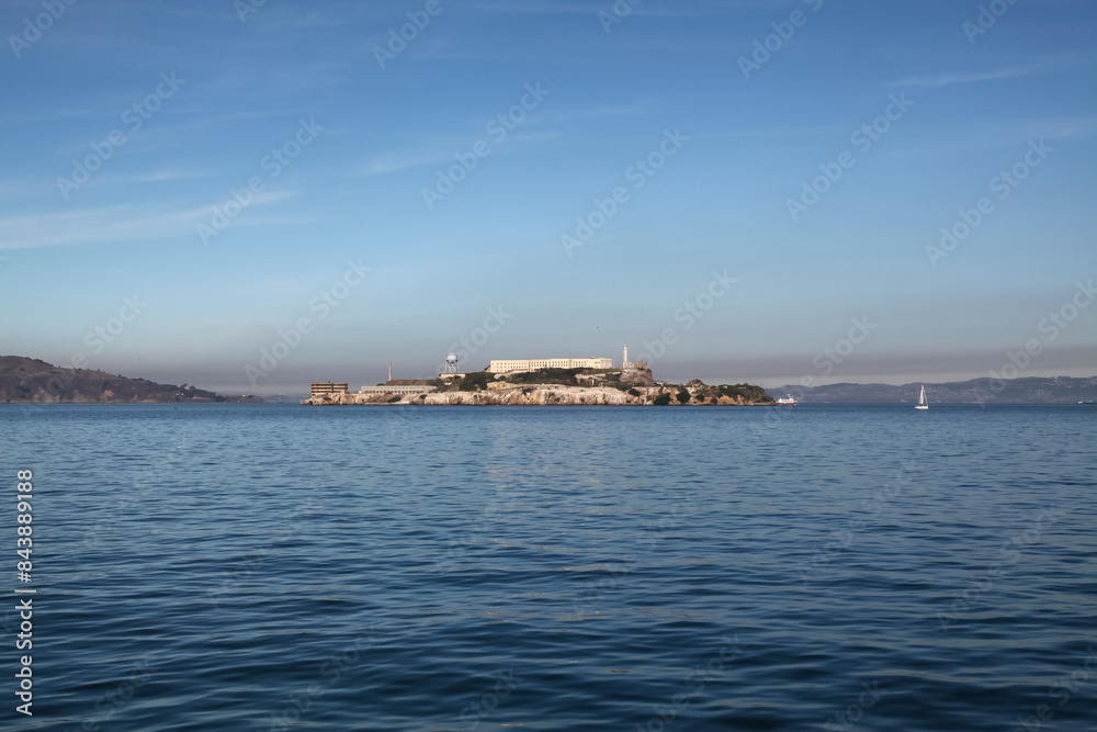 The alcatraz island is famous in sanfrancisco,California,USA. The alcatraz island is famous in sanfrancisco,California,USA.