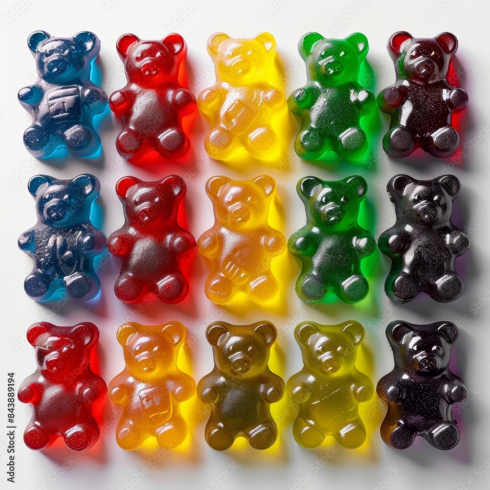 group of gummy bears sitting in a row group of gummy bears sitting in a row