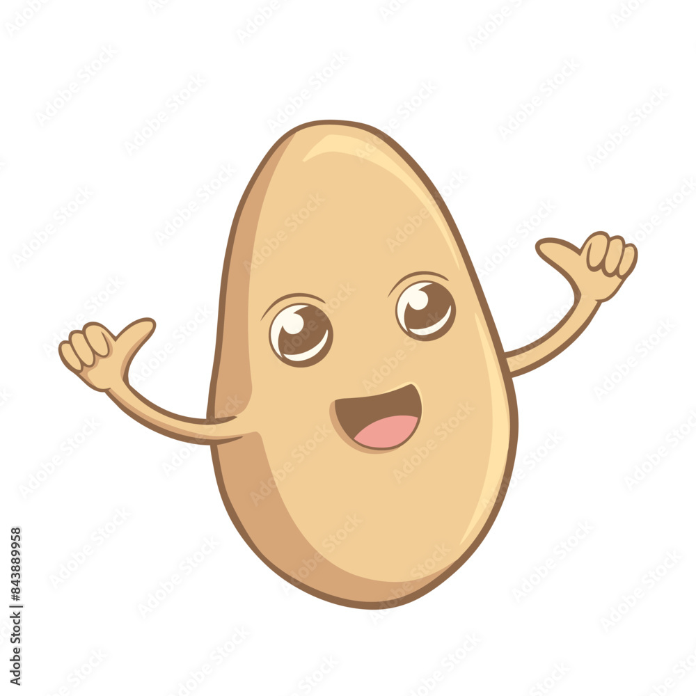 potato cartoon mascot vector editable