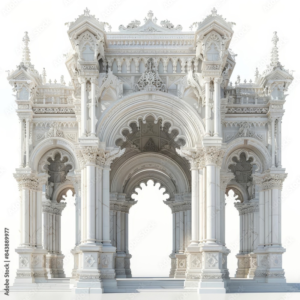 large white building with a clock on the top