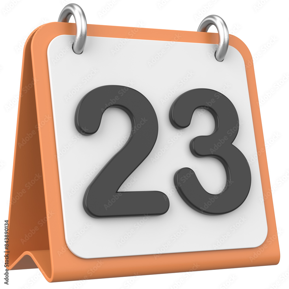3D calendar. Day 23. Twenty-third day of the month. 3D illustration. 3D calendar. Day 23. Twenty-third day of the month. 3D illustration.