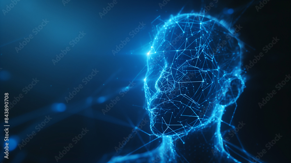 Digital Human Head with Neural Connections, Ideal for illustrating concepts of artificial intelligence, machine learning, and digital transformation. Digital Human Head with Neural Connections, Ideal for illustrating concepts of artificial intelligence, machine learning, and digital transformation.