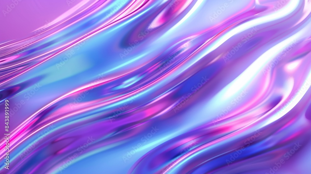 Vivid pink and blue holographic abstract background
