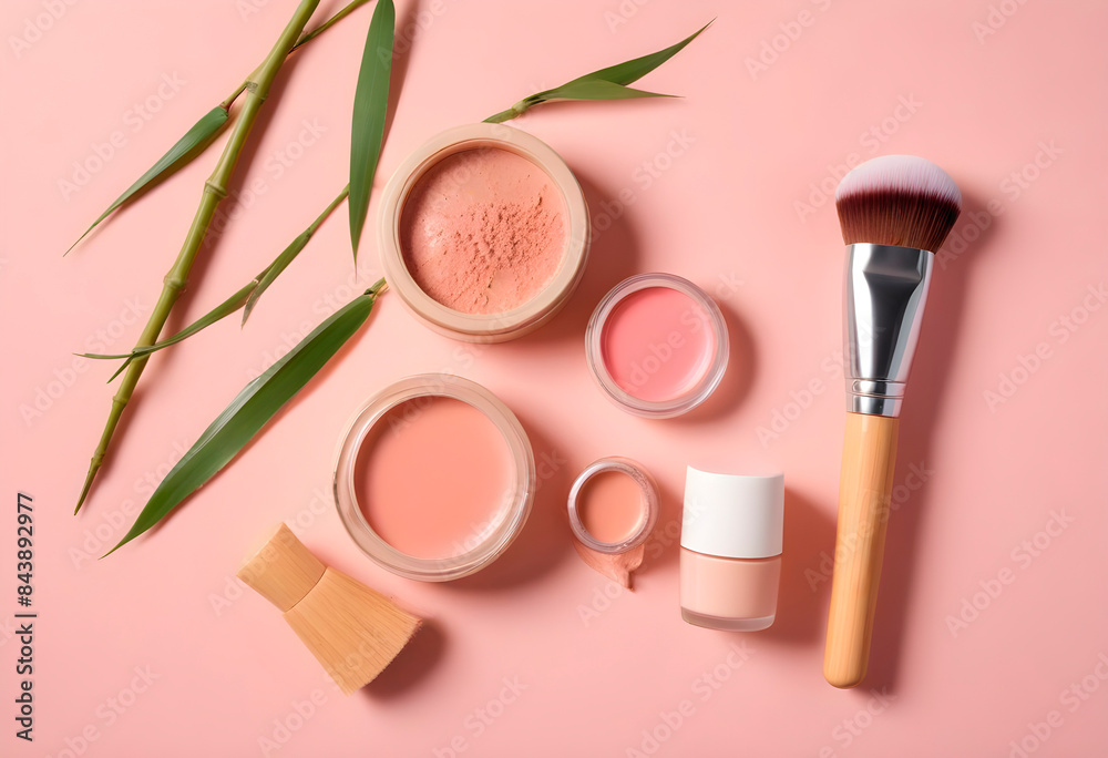 Pink cosmetic makeup kit Pink cosmetic makeup kit