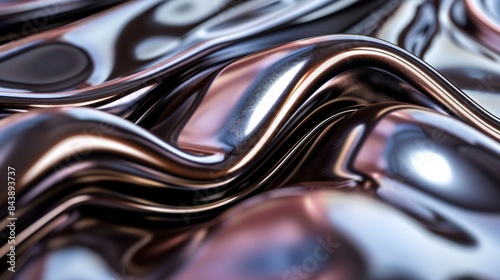 Wallpaper Mural Luxurious metallic waves in high definition Torontodigital.ca