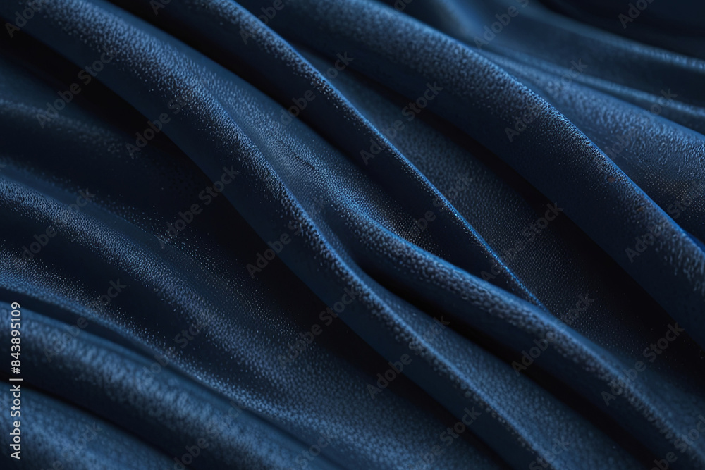 Fototapeta premium 4K abstract blue wallpaper featuring a wave or folded cloth like pattern. Perfect for modern and elegant backgrounds.