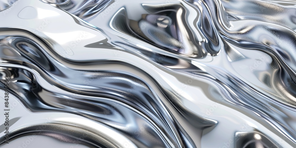 Luxurious Flowing Silver Liquid Metal Artistic Background Luxurious Flowing Silver Liquid Metal Artistic Background